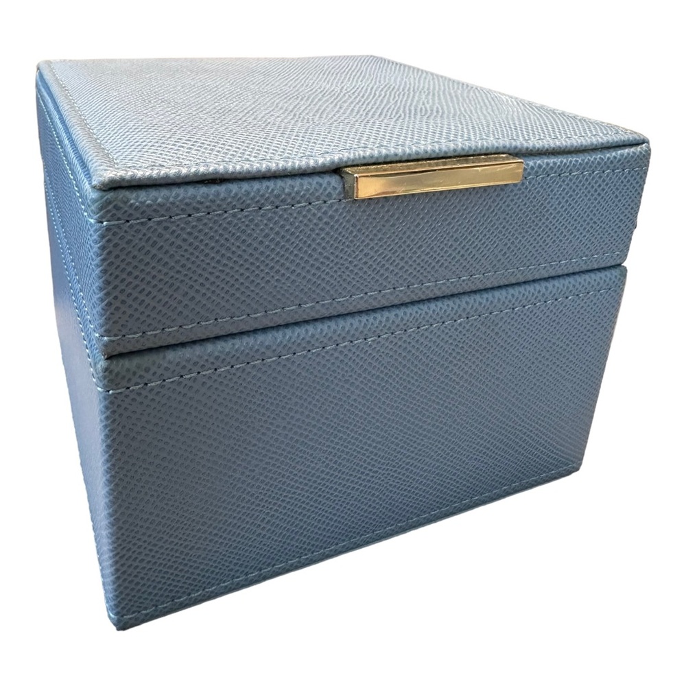Max Studio Home Light Blue Jewelry Box with Mirror